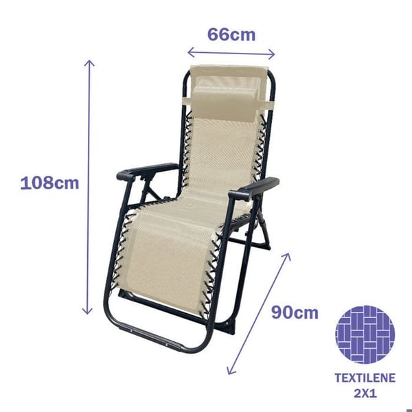 Liggande utomhus trädgårdsloungestol 90 x 108 x 66 cm Röd - Marbueno