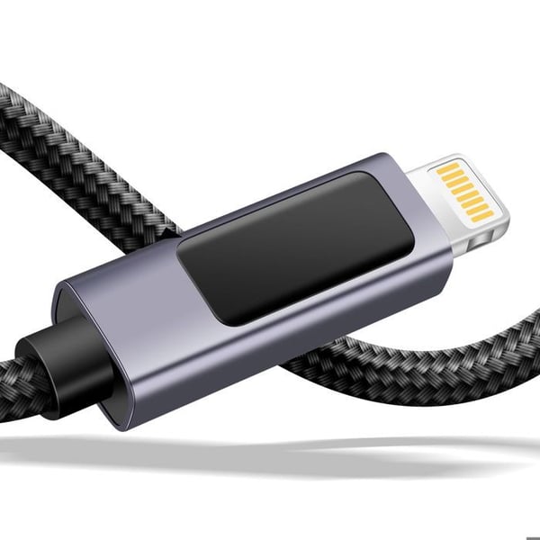 USB-C till Lightning-kabel - SWISSTEN - 30W - 1,5m - LED-display - Power Delivery