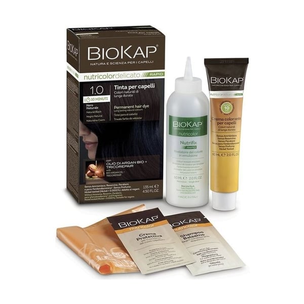 BIOKAP - Nutricolor Delicato Rapid Naturnig Svart Nyans 1.0 135 ml