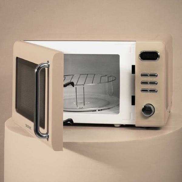 Cecotec Mikrovågsugn Digital med Grill Proclean 5110 Retro Beige. 20 L, 700 W i 5 nivåer, timer upp till 60 min