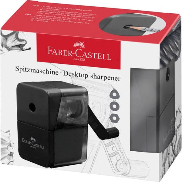 Pennvässare - FABER-CASTELL - Manuell - 1 hål - Svart - För pennor upp till 8,4 mm