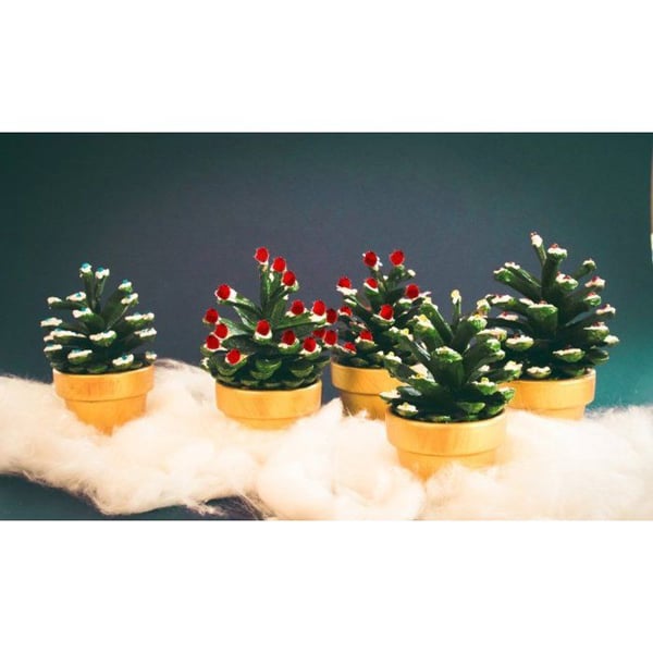 MégaCréa DIY - Mini pompon glittrande röd grön vit 0,8 cm 200 stycken