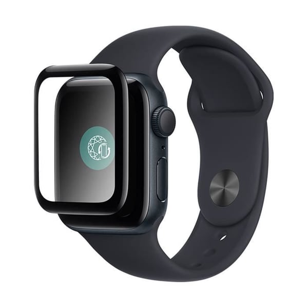 Skärmskydd för Apple Watch 7/8/9 45mm i 3D härdat glas Transparent