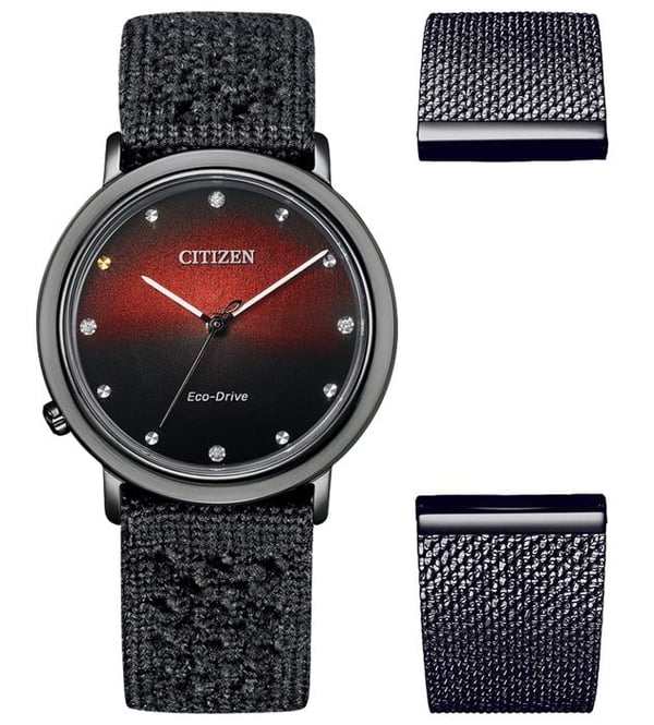 Dameur - CITIZEN - EM1007-47E - Eco-Drive - Sort Stofrem - 34 mm