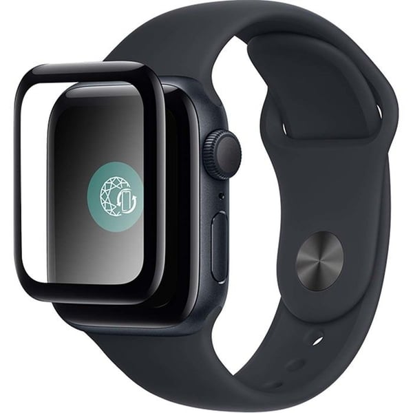 Skärmskydd för Apple Watch 7/8/9 45mm i 3D härdat glas Transparent