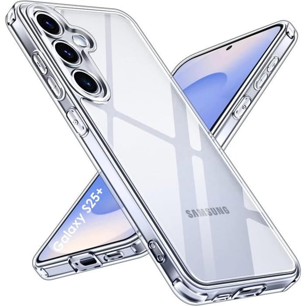 Skal - Phonillico® - Samsung Galaxy S25 PLUS - Silikongel TPU - Transparent - Ultratunt