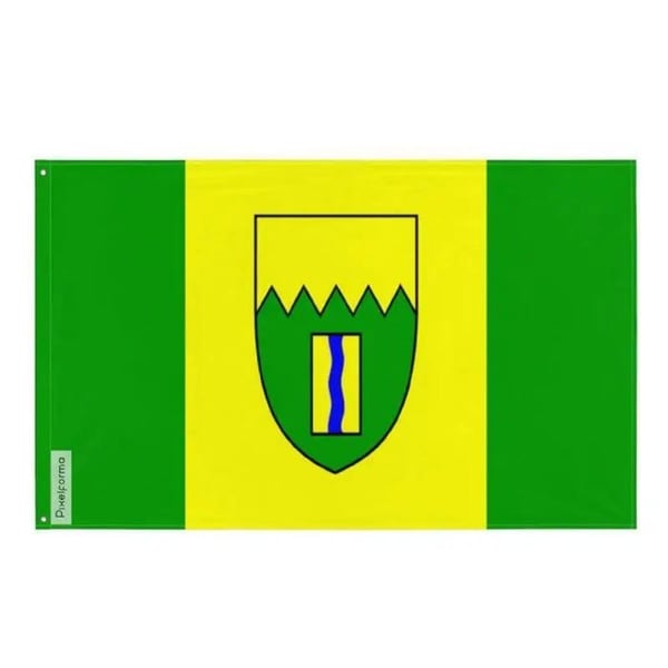 Kimberley-flagga – 90 x 150 cm – Hållbar polyester – 2 metallöglor – Inomhus-/utomhusbruk – Pixelforma