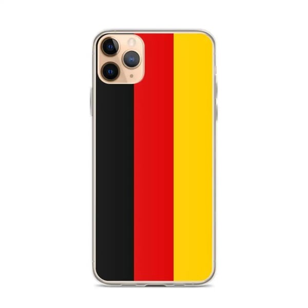 Telefonfodral - PIXELFORMA - Tysklands flagga - Kompatibel med iPhone 11 Pro Max - Mjuk - Stötsäker