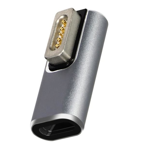 MacBook MagSafe 1 till USB-C Power Delivery Compact Adapter Silvergrå