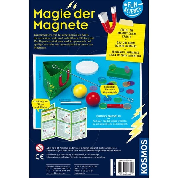 KOSMOS Rolig Vetenskap - Magneternas Magi - Från 3 år - Blandat - Utbildningsspel