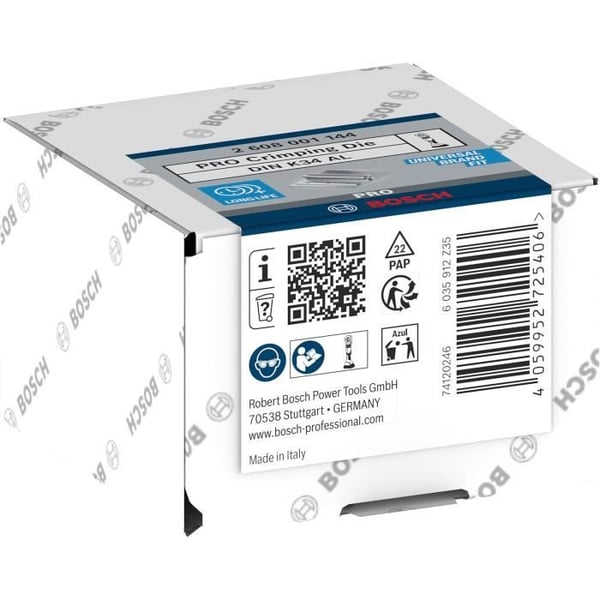 Infällning av sertissage - BOSCH - K34 AL - Aluminium - 67 x 45 mm - Pålitliga anslutningar