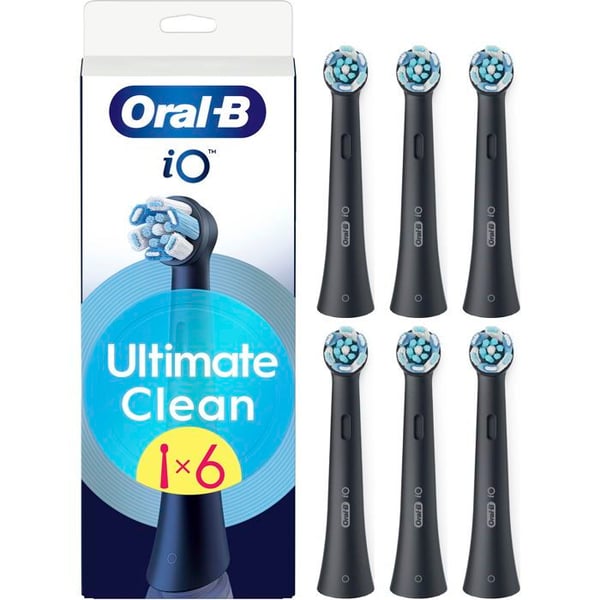 Tandborsthuvuden - ORAL-B - iO Ultimate Clean - 6 stycken - Svart - För vuxna