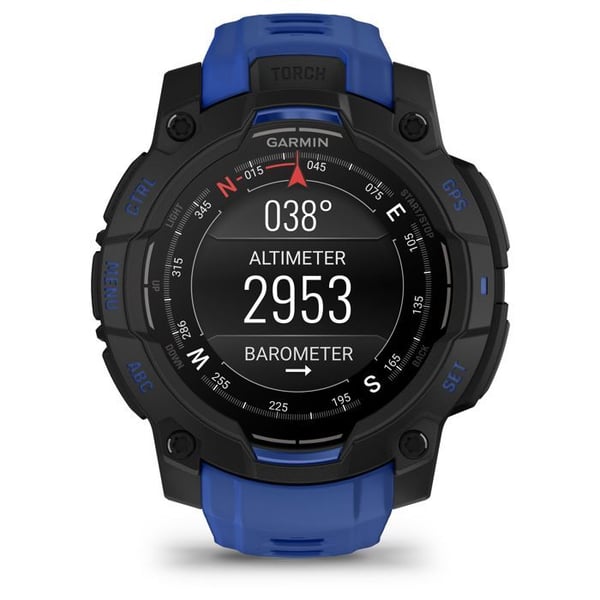 Smartklocka - GARMIN - Instinct 3 - 1,2" - 45 mm - Amoled - Svart/blå