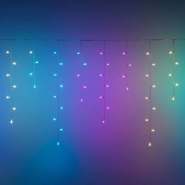 Yhdistetty stalaktiittikoriste H90cm 4M APPY 125 LED RGB Bluetooth-sovelluksella Lotti