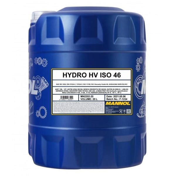 MANNOL - Hydraulolja central ISO 46 - 20L - MN2202-20