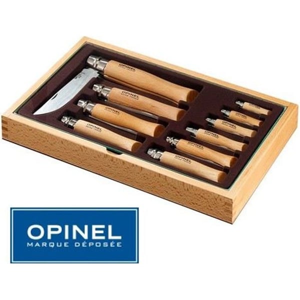 Luxury Collection trälåda 10 Opinel knivar