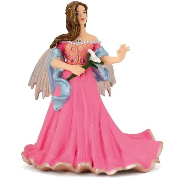 Rosa tomtefigur med lilja - PAPO - LE MONDE ENCHANTE - För barn
