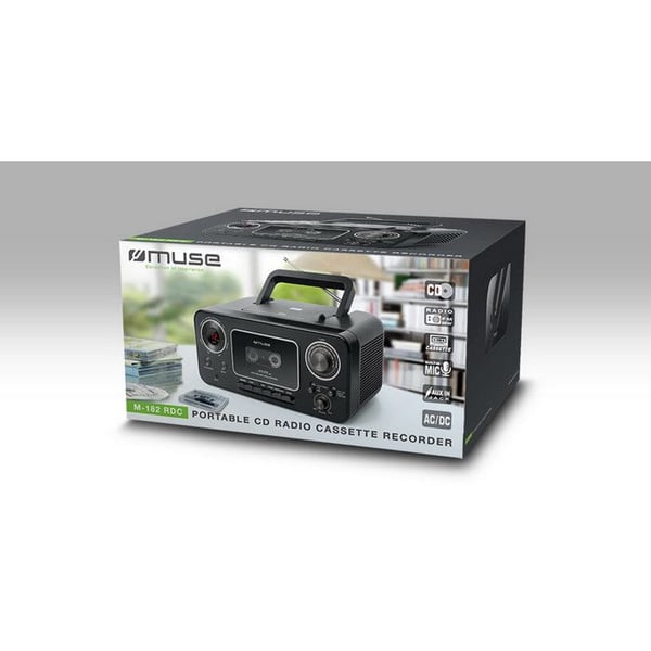 Boombox - MUSE - Radio CD K7 M 182 RDC - CD-spelare, Radio, Kassettspelare - Integrerad mikrofon