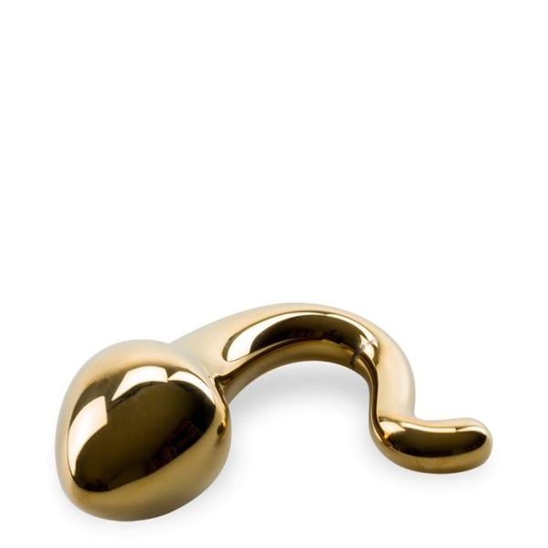 Glas analplugg Spermatozoon - Guld