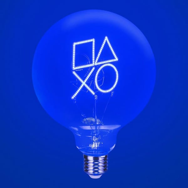 Dekorativ LED-lampa - PALADONE - PlayStation E27 - Blå färg - 30000 timmar livslängd - Inomhus