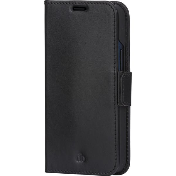 Läderfickfodral - DBRAMANTE1928 - iPhone 13 - Ställfunktion - Elegant Skydd - Svart