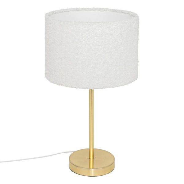 Guldig lampa "Tina" skärm i bouclette Atmosphera
