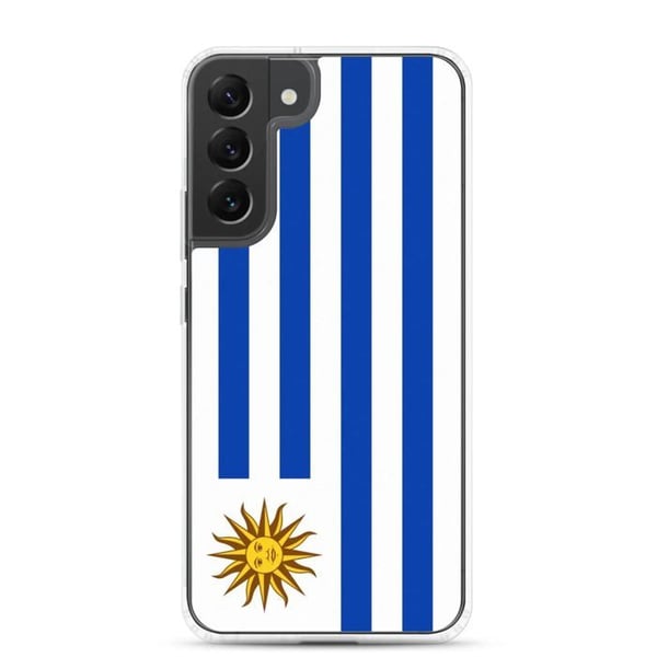 Mobilskal – Uruguayflagga – Kompatibel med Samsung Galaxy S22 Ultra – Mjuk fodral – Slitstark och stötabsorberande – Pixelforma