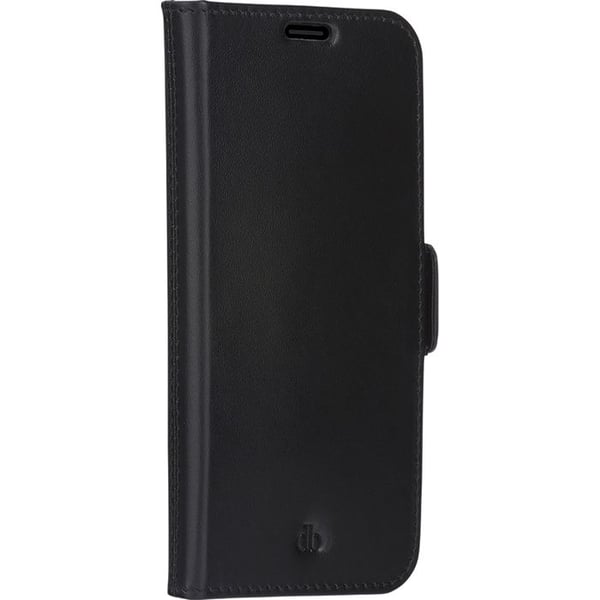 Läderfickfodral - DBRAMANTE1928 - iPhone 13 - Ställfunktion - Elegant Skydd - Svart