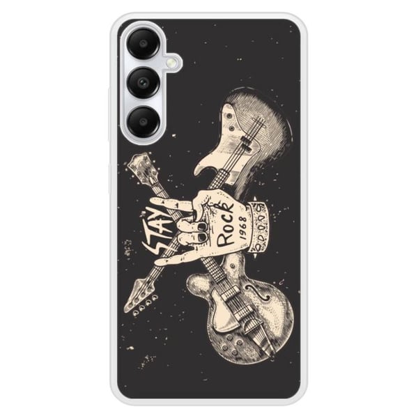 Silkonskal med förstärkt tryck kompatibel med Samsung Galaxy A25 Stay rock