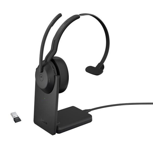 Jabra Evolve2 55 MS Mono - headset - med laddningsställ