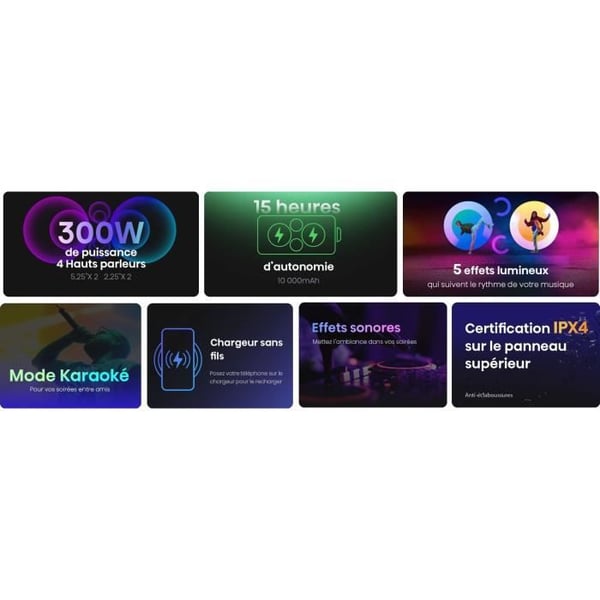 Bärbar högtalare - HISENSE - Bluetooth - Max 300 W