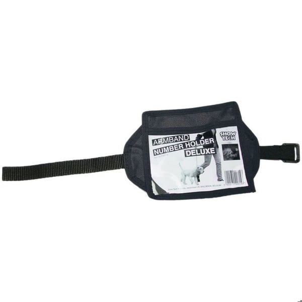 Brassard - SHOW TECH - E0148 - Justerbar rem - 15x13 cm - Svart färg