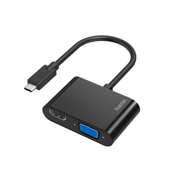 Videoadapter, 2 i 1, USB-C-kontakt - VGA- och HDMI™-port, Full-HD 4K