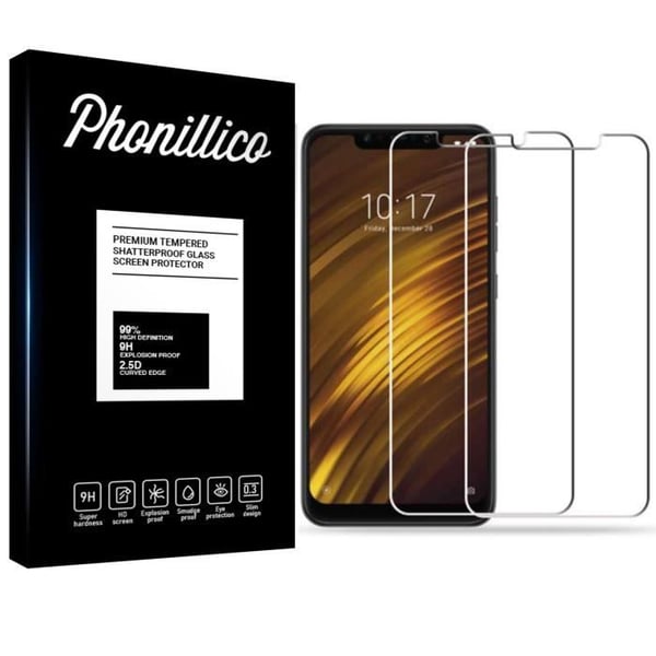 Filmbeskydd för Skärm - Phonillico® - Xiaomi POCOPHONE F1 - Paket med 2 - Ultra Resistenta - Repningsskyddande