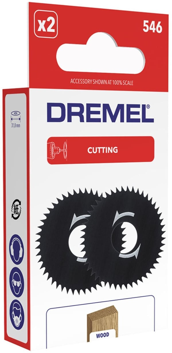 Set med 2 skärblad - DREMEL - 546 - Diameter 31,8 mm - För minicirkelsåg 670