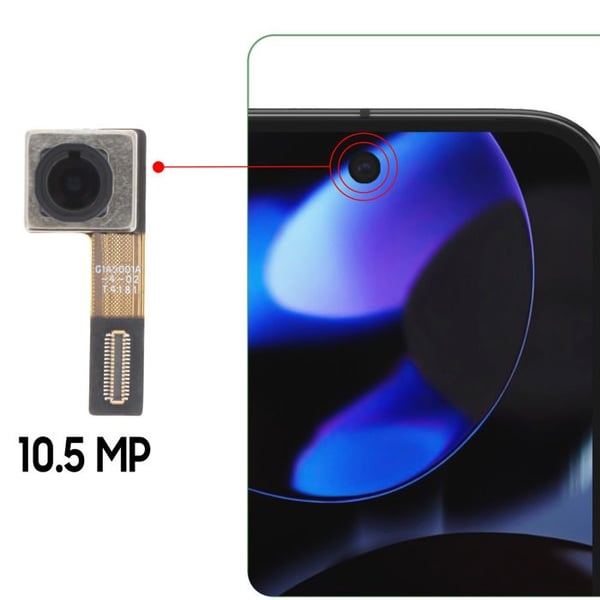 Framkamera för Google Pixel 9 Selfie-sensor 10.5MP Relife Svart