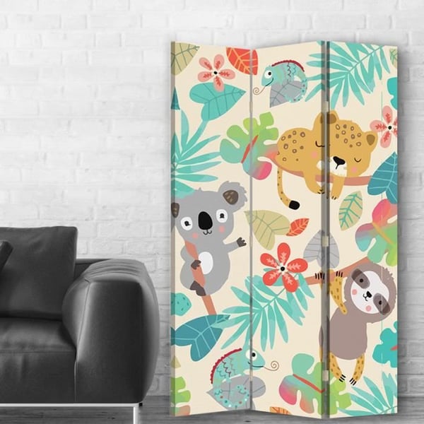 Jungle Pattern Screen - Dekorativ innervägg - 110x150cm