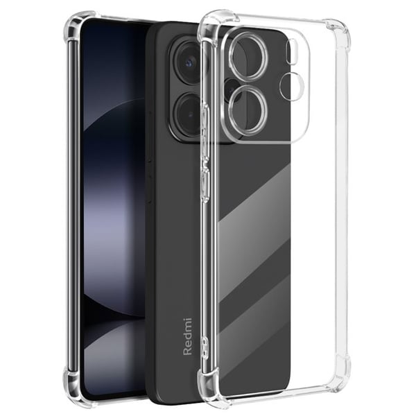Stötsäker Skal - Xiaomi Redmi Note 14 4G - Förstärkta Hörn - Lätt Design - Transparent