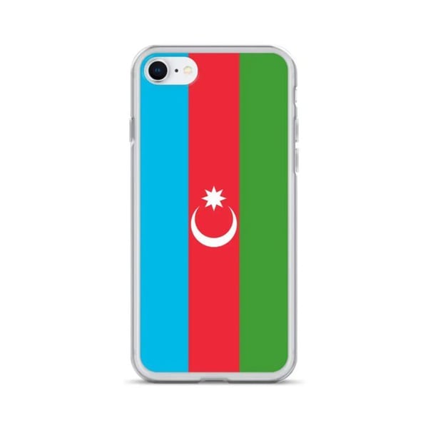 Mobilskal – Azerbajdzjans flagga – Kompatibel med iPhone 6S – Mjuk fodral – Hållbar och stöttålig - Silikon - Pixelforma