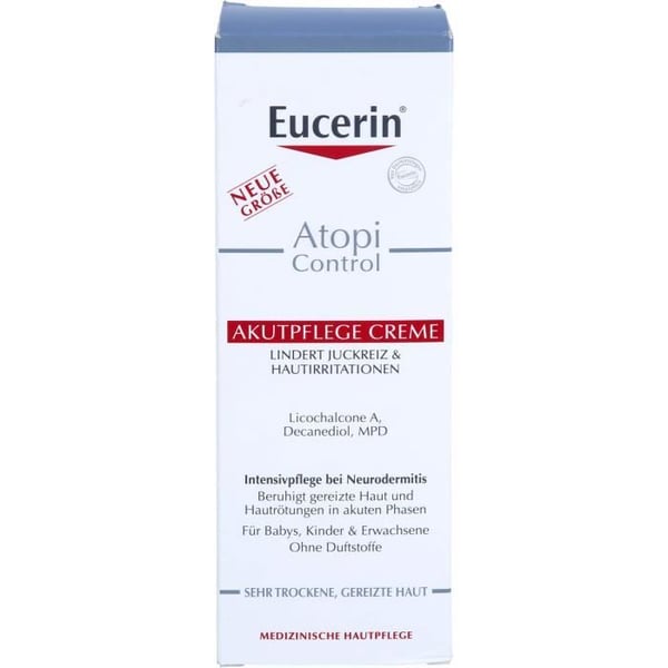 Kräm - EUCERIN - AtopiControl Akutvård - 100 ml - Hypoallergen - Minskar klåda