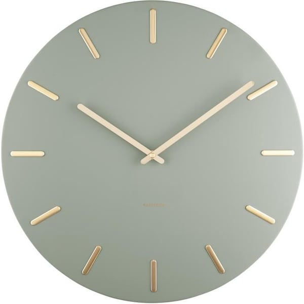 Väggklocka - KARLSSON - Charm - 45 cm - Grön/Guld - Modernt design