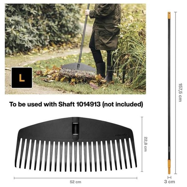 FISKARS gräskvasthuvud - L Solid - 25 tänder - Svart
