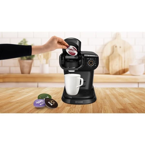 Tassimo kaffebryggare - BOSCH TAS6502 - Svart - Espresso - Avtagbar vattentank - Fristående