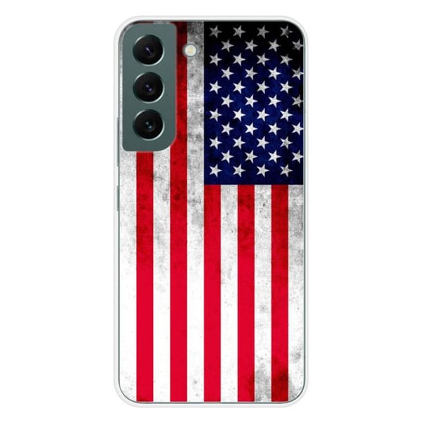 Siliconfodral - Kompatibel med Samsung Galaxy S22 - design med USA:s flagga