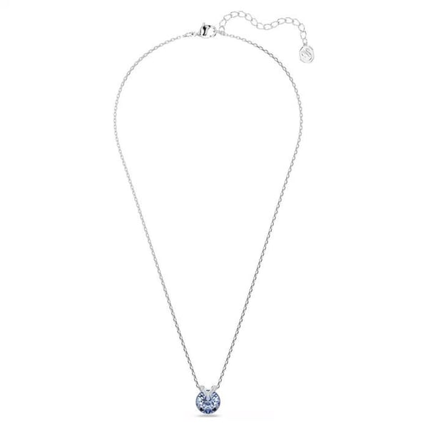 Collier - SWAROVSKI - Bella V - Blå krystal - Rhodineret metal - Længde 43 cm
