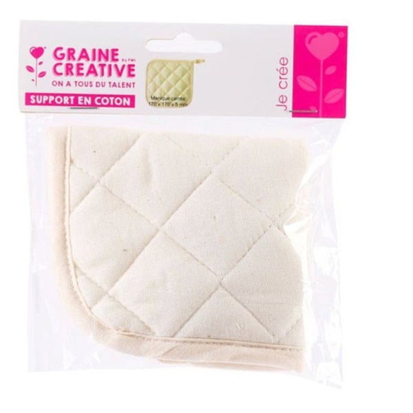 Graine Créative - Fyrkantig bomullshandduk att dekorera 17cm