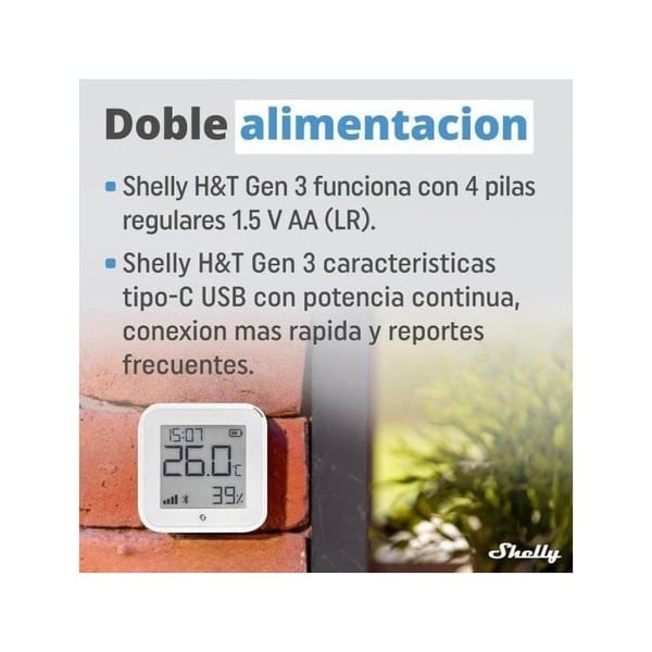 Intelligent pære - Shelly - PlusH-TG3w - LED - E27 - 10W - Kompatibel med Alexa