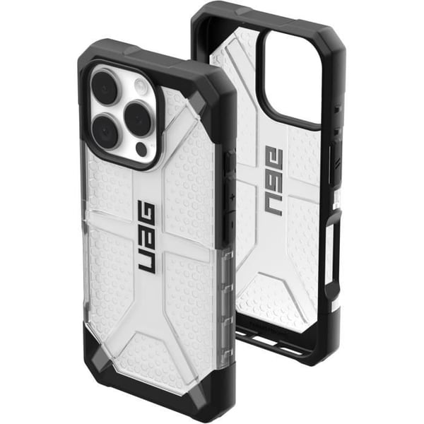 "Cover - URBAN ARMOR GEAR - Plasma - Kompatibel med iPhone 16 Pro - Stødbeskyttelse - Gennemsigtig"