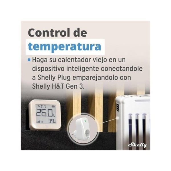Intelligent pære - Shelly - PlusH-TG3w - LED - E27 - 10W - Kompatibel med Alexa