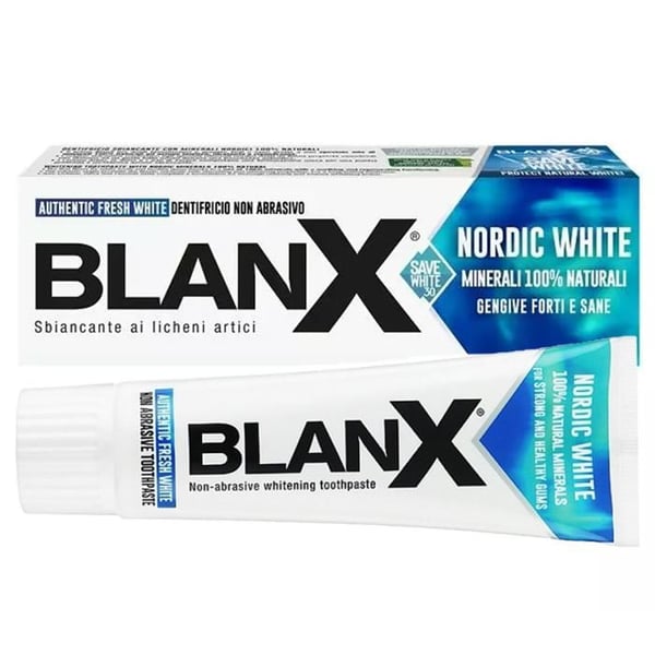 Tandkräm för blekning - BLANX - Nordic White - 75ml - Formulering utan peroxid - Omedelbara resultat
